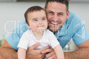 Loving father with baby boy