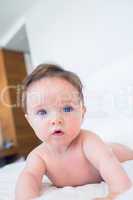 Cute baby boy with blue eyes
