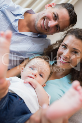 Happy parents with baby boy