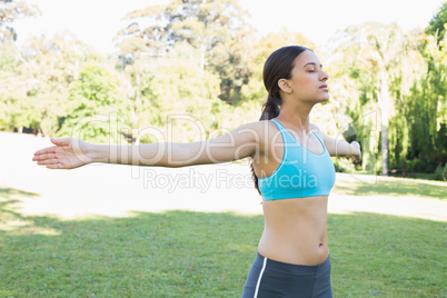 Fit woman in park