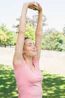 Woman exercising at park