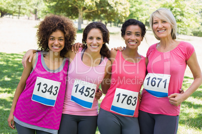Female participants of breast cancer marathon