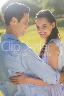 Portrait of a loving and happy couple at park