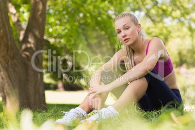 Full length of a healthy and beautiful woman in park