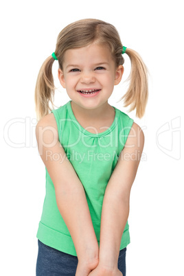 Adorable little girl smiling at camera