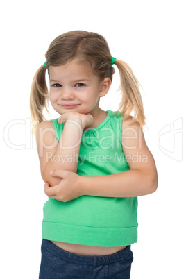 Cute little girl smiling at camera