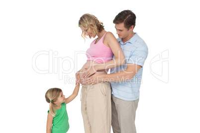 Happy family expecting a new arrival