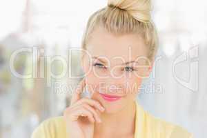 Closeup portrait of a beautiful young woman