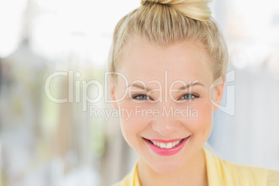 Closeup portrait of a beautiful young woman