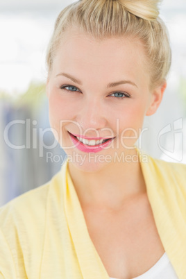 Closeup portrait of a beautiful young woman