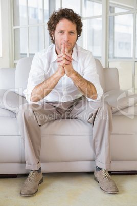 Portrait of a relaxed young man at home