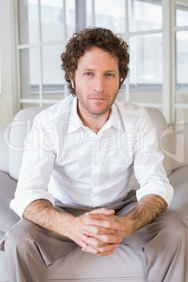 Portrait of a relaxed young man at home