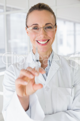 Female doctor holding an injection in hospital