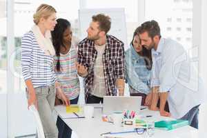 Focused team of designers having a meeting