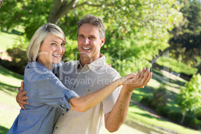 Happy couple dancing