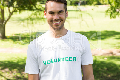 Male volunteer in park