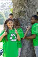 Environmentalists in park