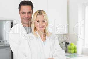 Portrait of a smiling man and woman in the kitchen