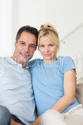 Portrait of a loving couple in the living room