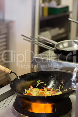 Closeup of food being prepared