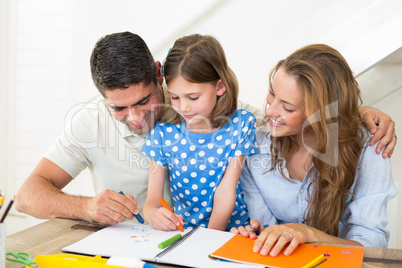 Family coloring at home