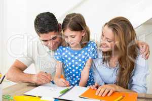 Family coloring at home