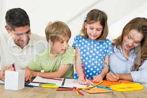 Family coloring at home