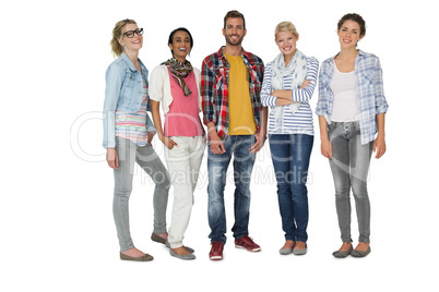 Full length portrait of casually dressed young people