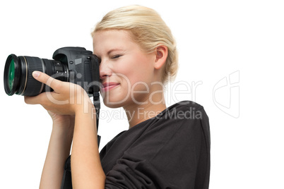 Beautiful female photographer