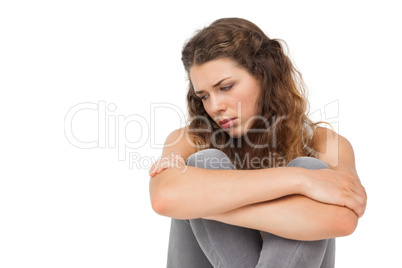 Close-up of a sad young woman