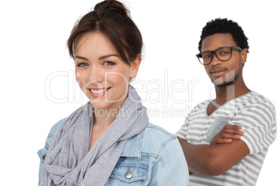 Portrait of a smiling cool young couple