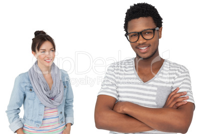 Portrait of a smiling cool young couple