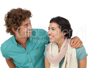 Portrait of a cheerful casual young couple