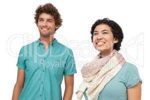 Portrait of a cheerful casual young couple