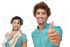 Portrait of a smiling casual young couple