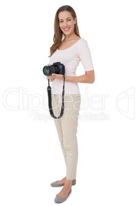 Portrait of a beautiful female photographer