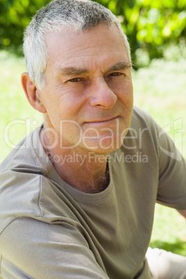 Mature man at the park