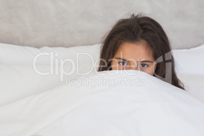 Portrait of a girl resting in bed Portrait of a girl resting in bed