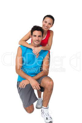 Portrait of a sporty happy young couple