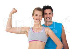 Portrait of a happy sporty young couple