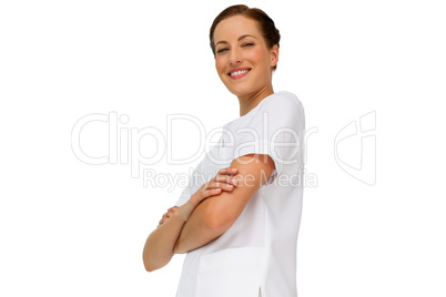 Portrait of a confident female nurse with arms crossed