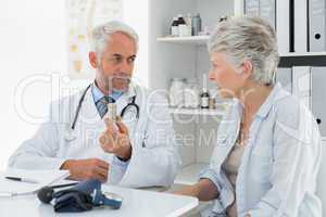 Female senior patient visiting doctor