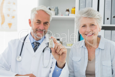 Female senior patient visiting doctor