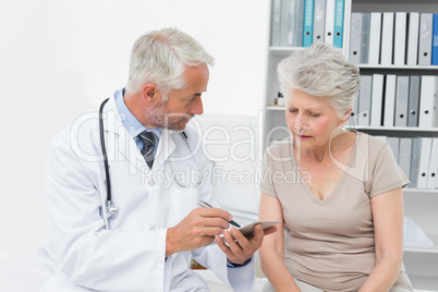 Female senior patient visiting a doctor