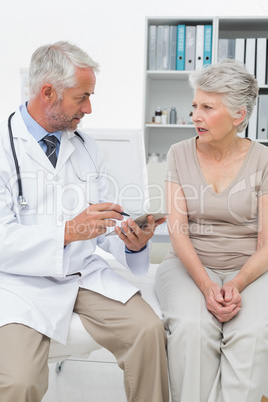 Female senior patient visiting a doctor