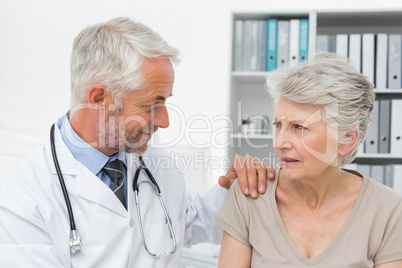 Female senior patient visiting a doctor