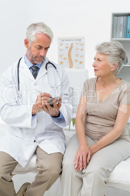 Female senior patient visiting a doctor