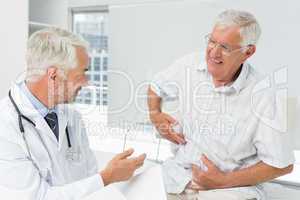 Male senior patient visiting a doctor