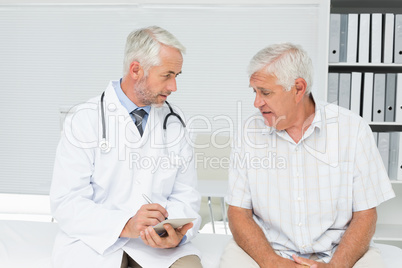 Male senior patient visiting a doctor