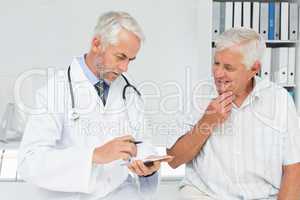 Male senior patient visiting a doctor